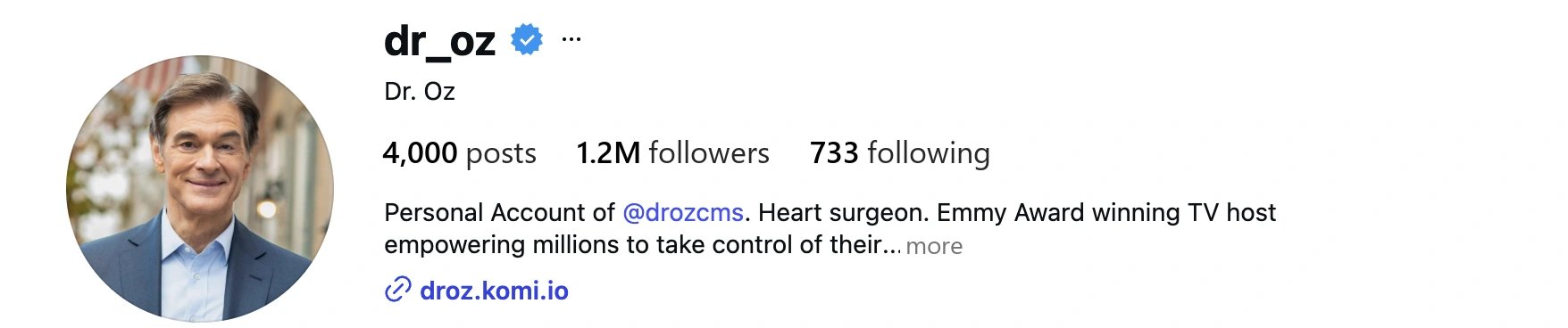 Dr. Oz on Instagram